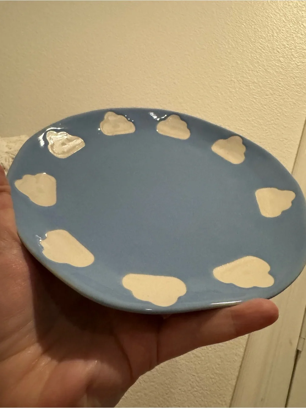 Anthropologie Vida Icon Cloud ceramic dessert plate